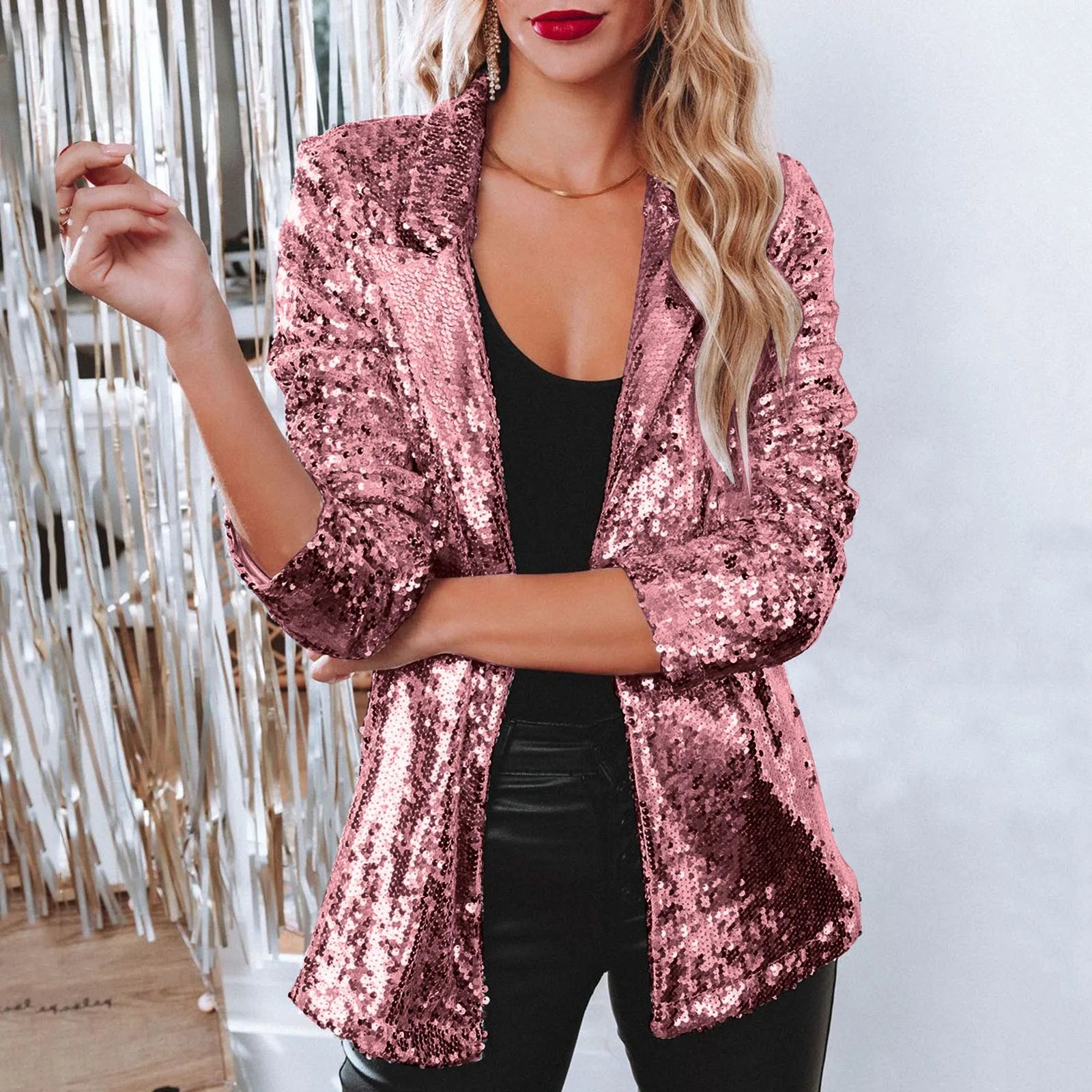 Blazer à paillettes scintillantes