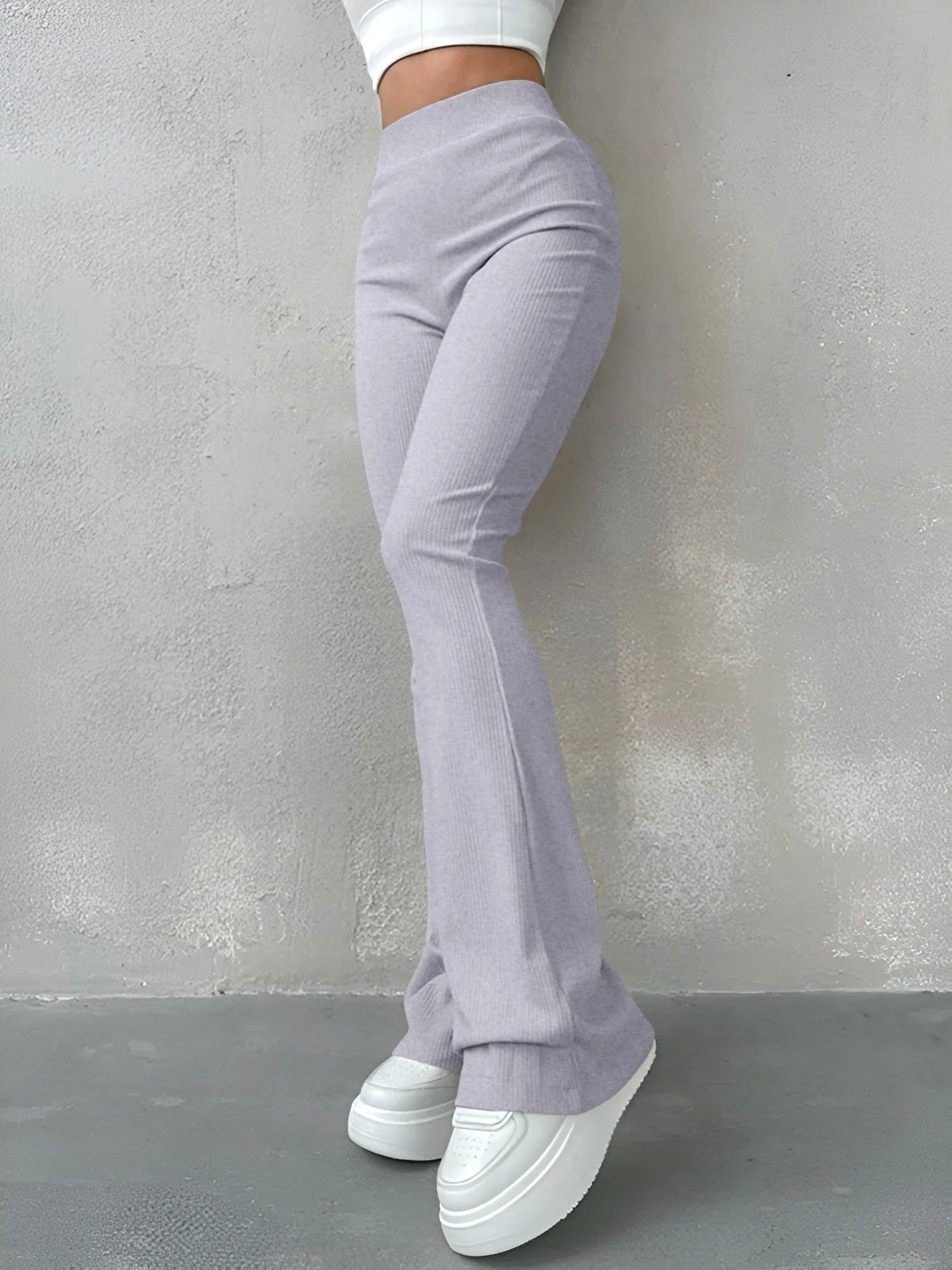 Pantalon Taille Haute Évasé