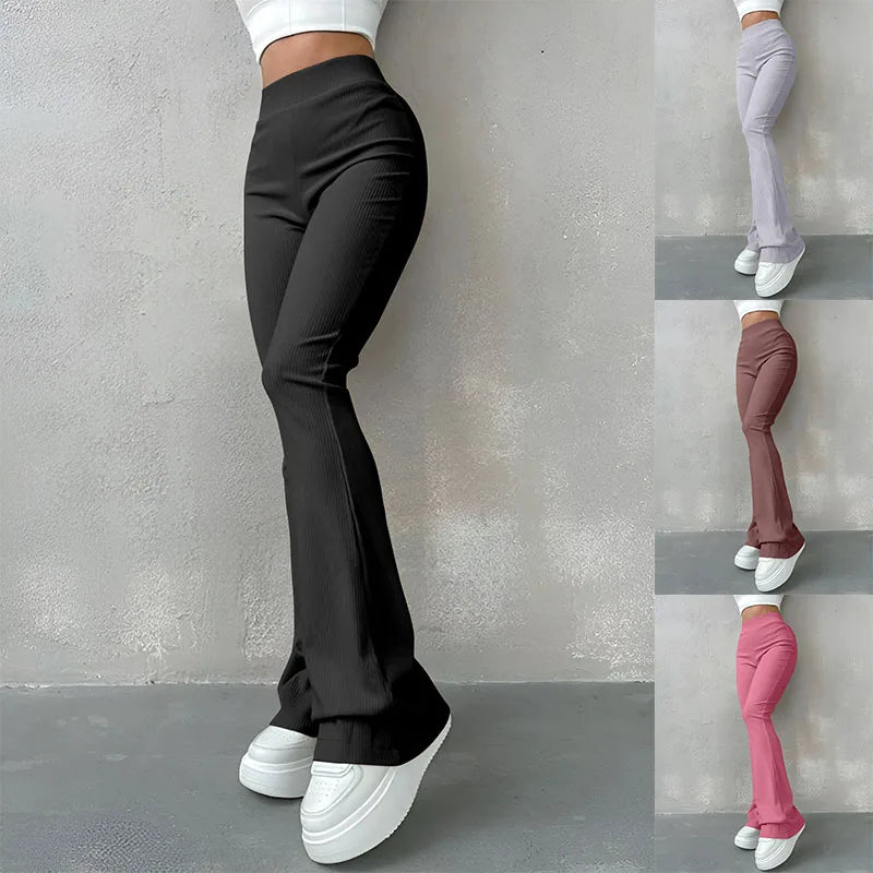 Pantalon Taille Haute Évasé