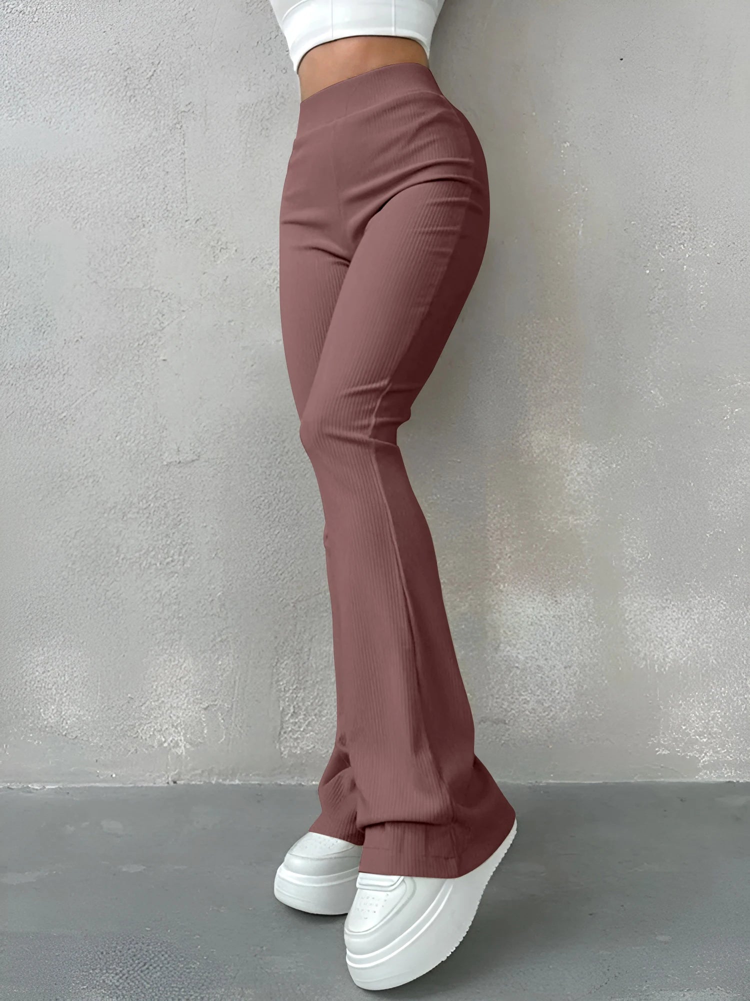 Pantalon Taille Haute Évasé