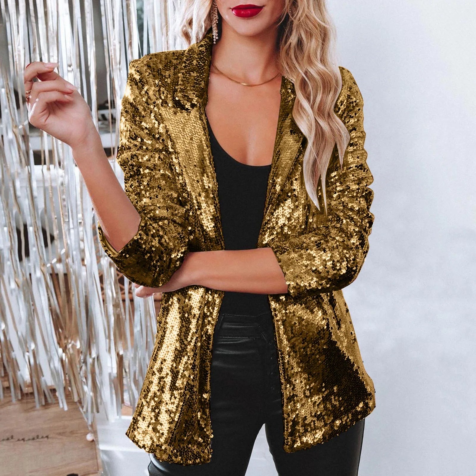 Blazer à paillettes scintillantes