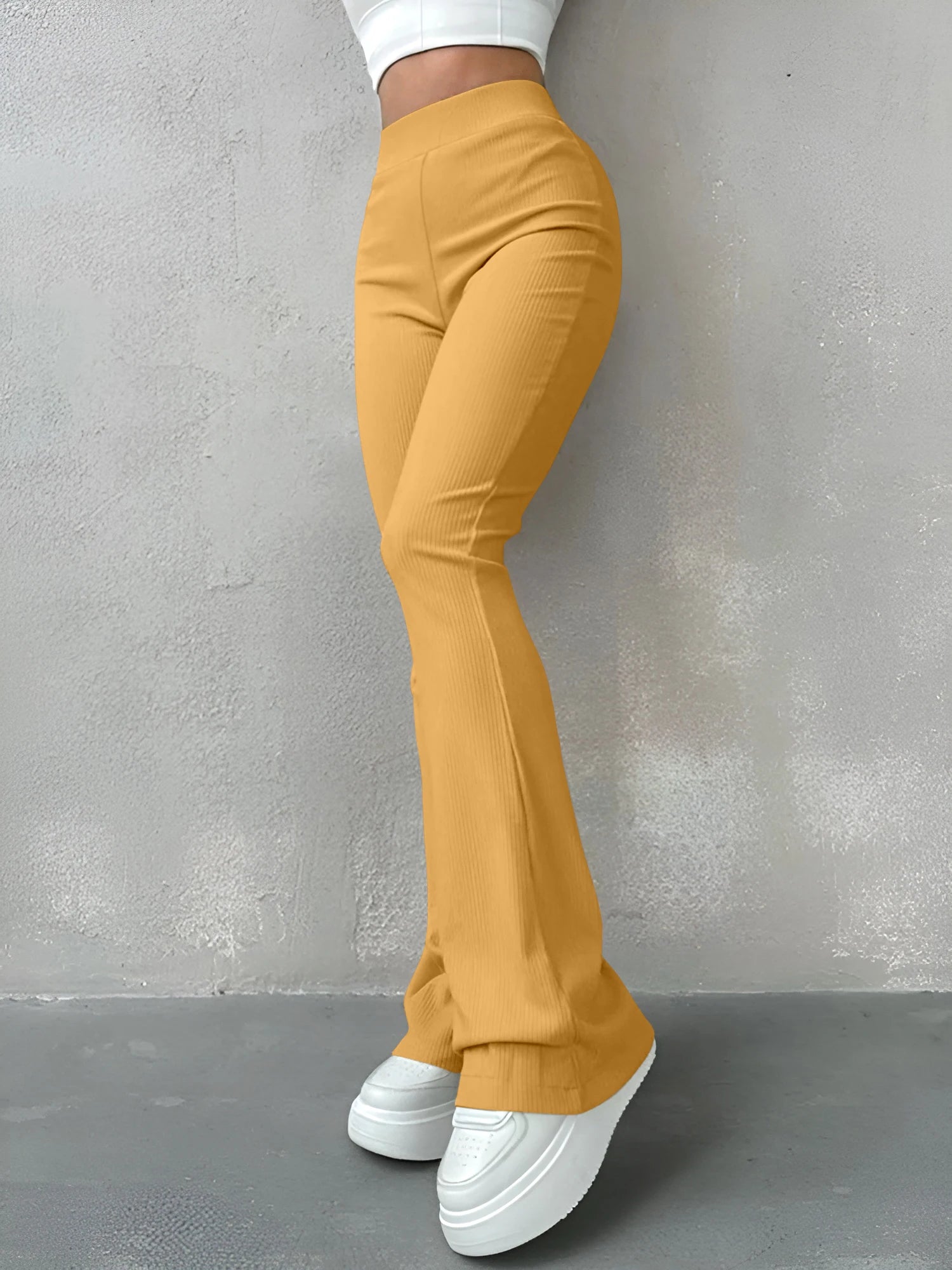 Pantalon Taille Haute Évasé