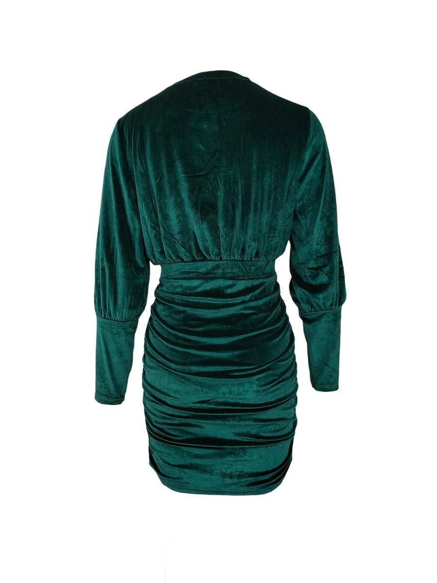 Robe moulante en velours